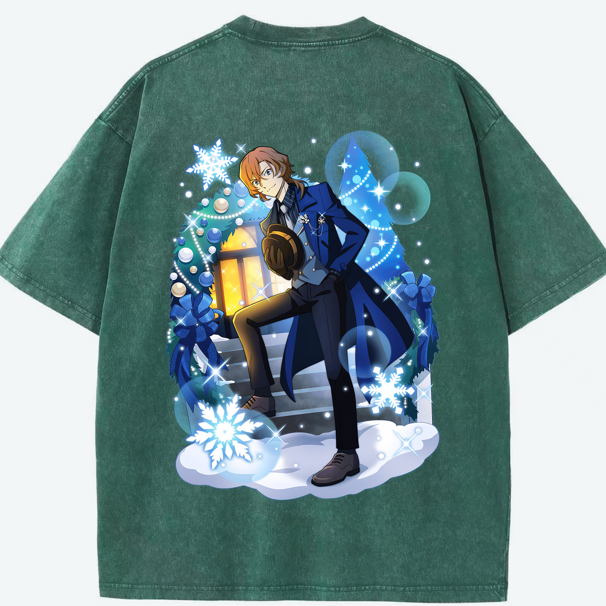 （画像用） 文豪ストレイドッグス Bungo Stray Dogs 綿100% ヴィンテージ風 半袖Tシャツ（背面プリント）